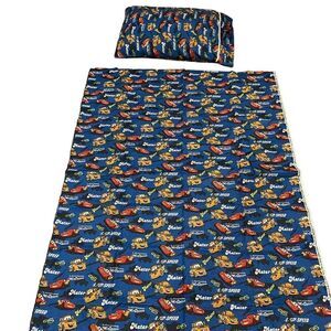 Cars custom corded regular size pillowcase with piece of fabric.